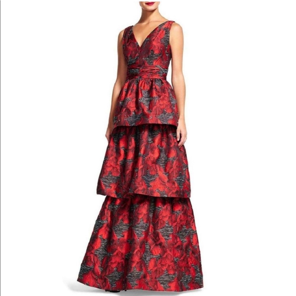 Adrianna Papell Tiered Evening Gown